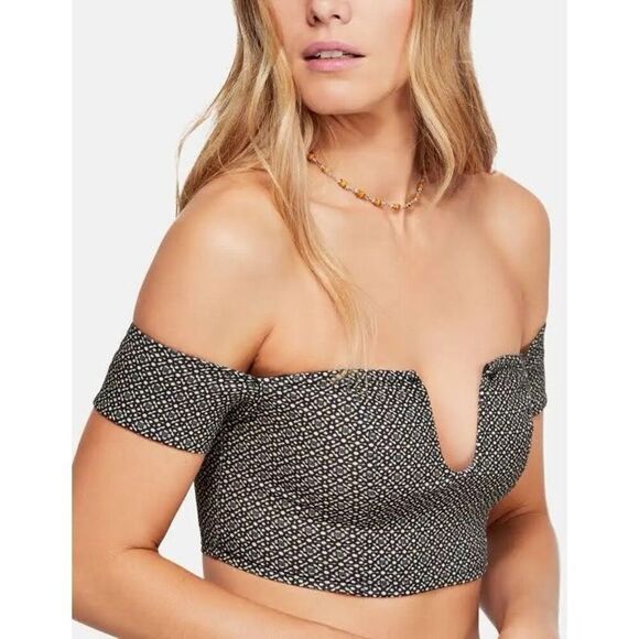 Free People Intimately Lucky Now Brami in Black Combo Small $48 - Picture 3 of 4